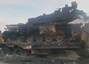 Read more about the article VIDEO: Turkish Army’s Military Convoy Burning Near Saraqib Following Syrian Army Strikes