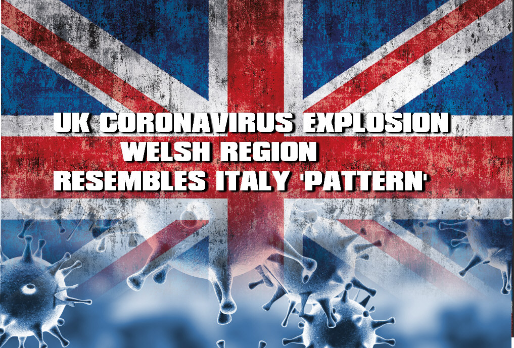 Read more about the article UK CORONAVIRUS EXPLOSION  WELSH REGION RESEMBLES ITALY PATTERN’