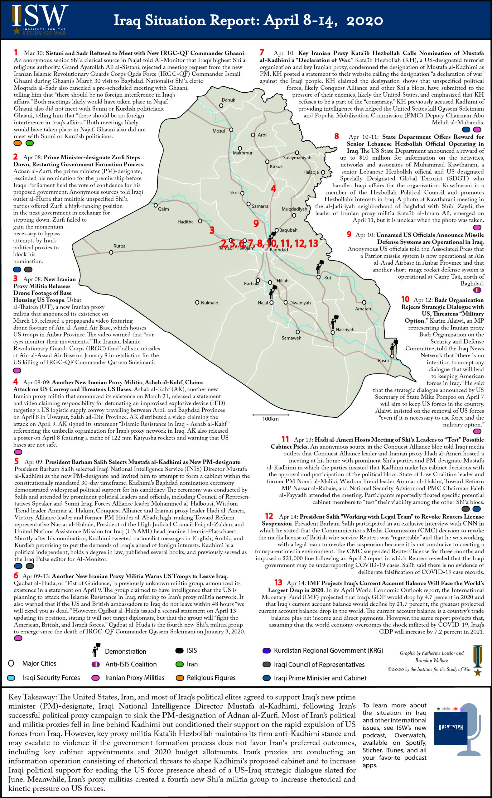 You are currently viewing IRAQ SITUATION REPORT: APRIL 8 – 14, 2020 Institute for the Study of War
