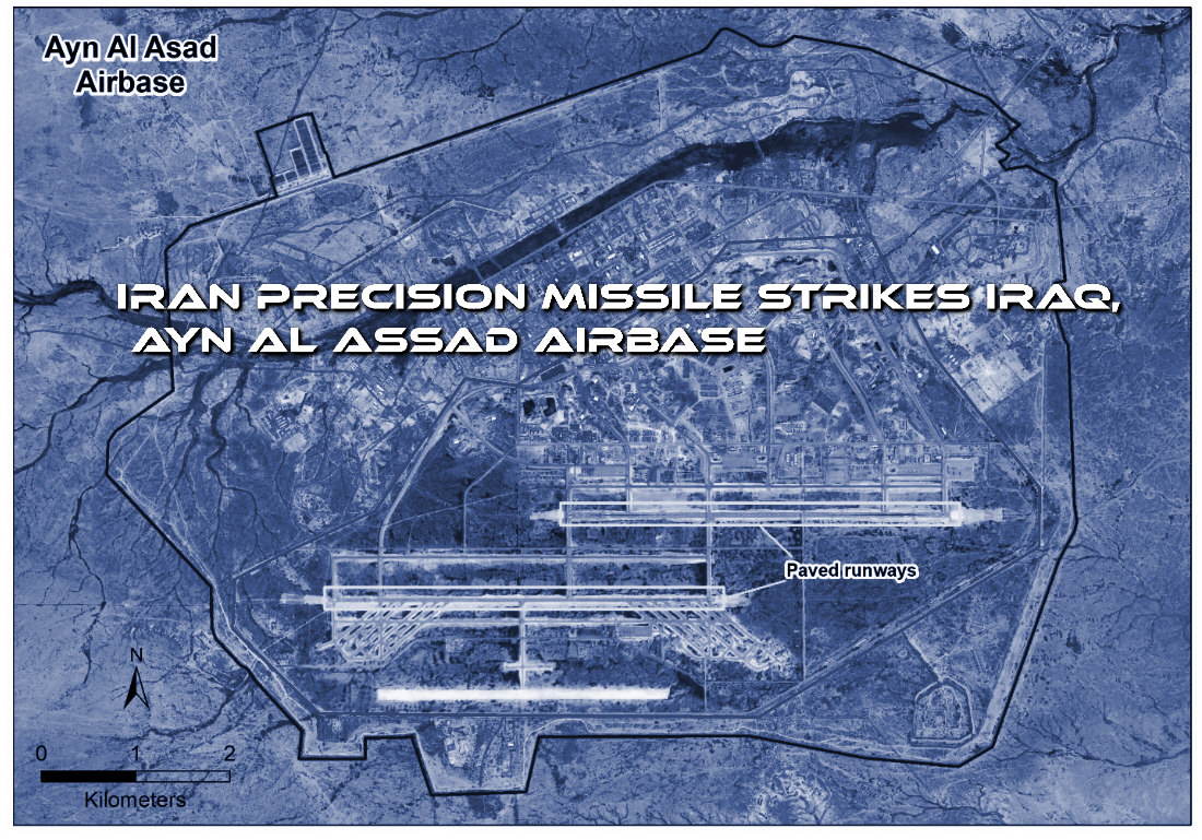 You are currently viewing Iran Precision Missile Strikes Iraq, Ayn Al Assad Airbase