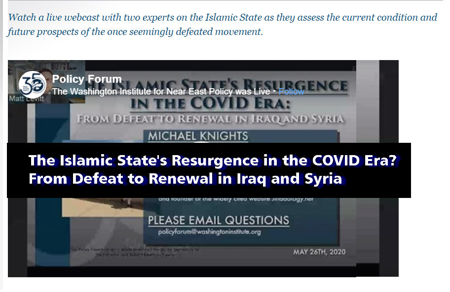 You are currently viewing The Islamic State’s Resurgence in the COVID Era?From Defeat to Renewal in Iraq and Syria