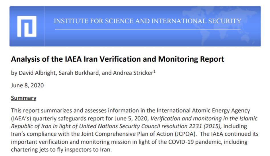 You are currently viewing Analysis of the IAEA Iran Verification and Monitoring Report