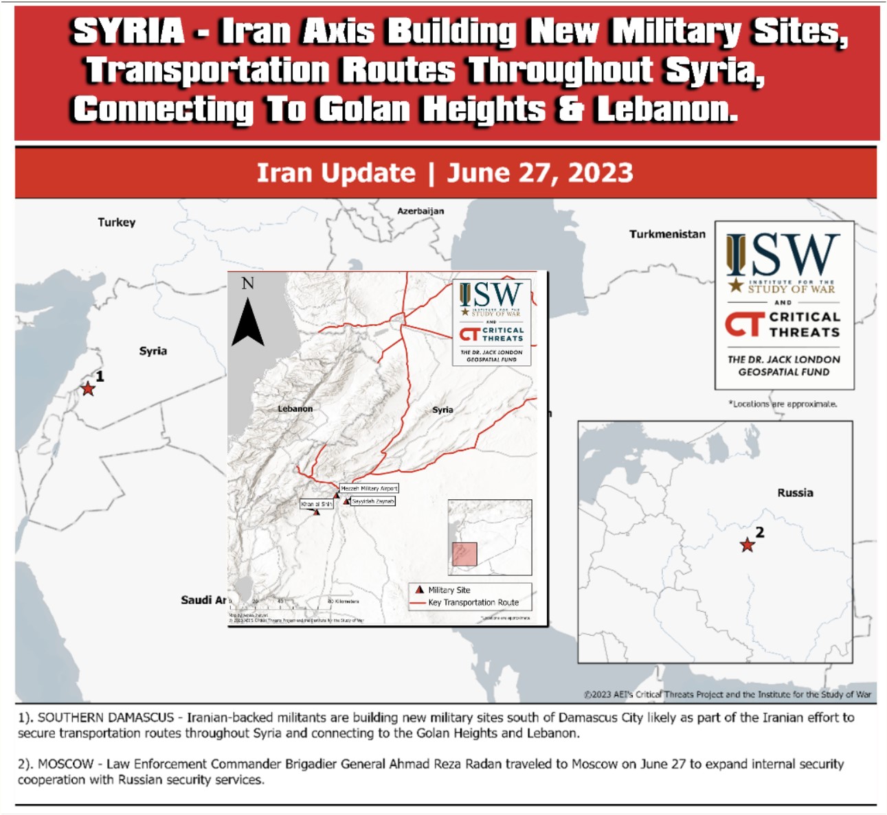 Read more about the article SYRIA – Iran Axis Building New Military Sites, Transportation Routes , Connecting To Golan Heights & Lebanon