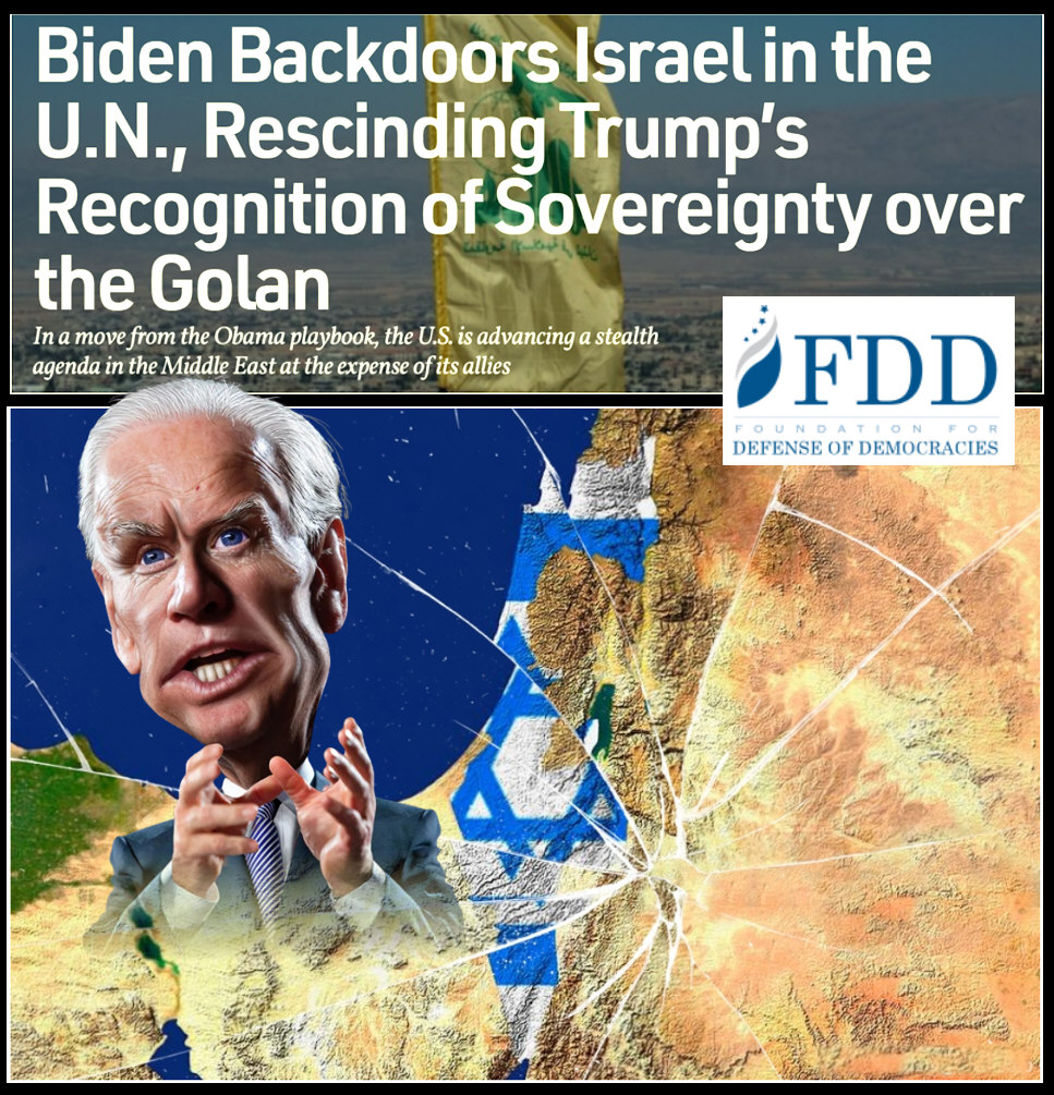 Read more about the article President Biden Rescinds Israel Sovereignty Over the Golan Heights
