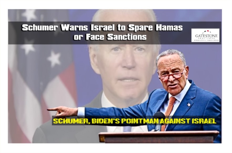 You are currently viewing Schumer Warns Israel to Spare Hamas or Face Sanctions