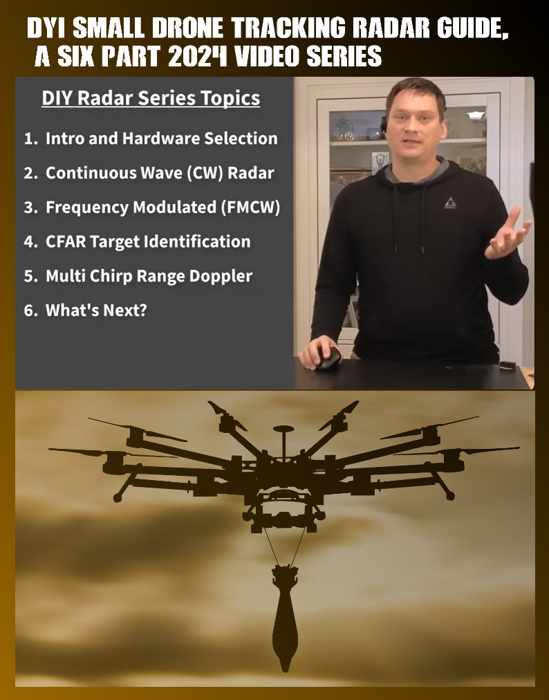 You are currently viewing DIY Small Drone Tracking Radar Guide,  A Six Part 2024 Video Series