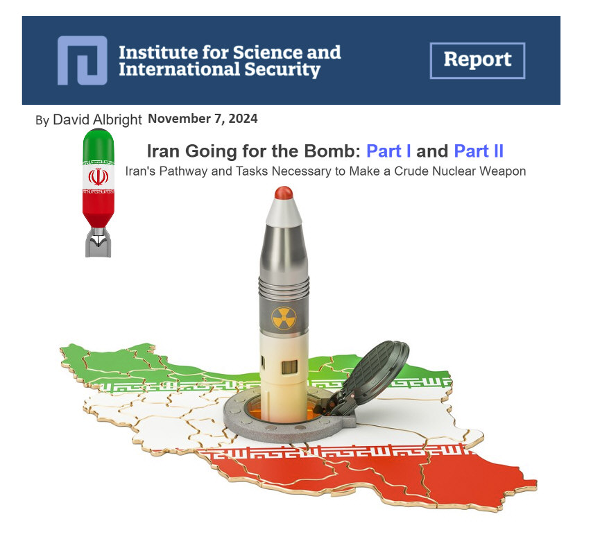 Read more about the article Institute for Science & International Security; Iran Going For the Bomb